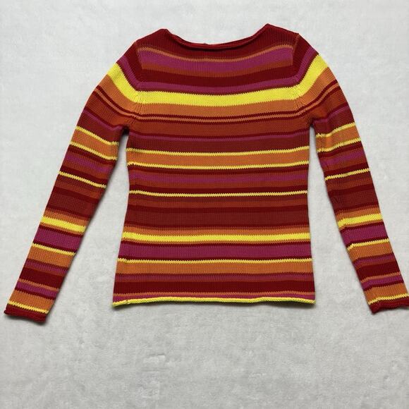 Isaac Mizrahi X Target Limited Edition Boat Neck Striped Sweater Pink Red Size M - Picture 2 of 12